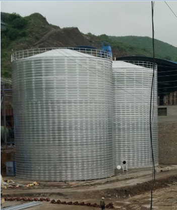 海原粮食钢板仓的安装全过程不用热焊接